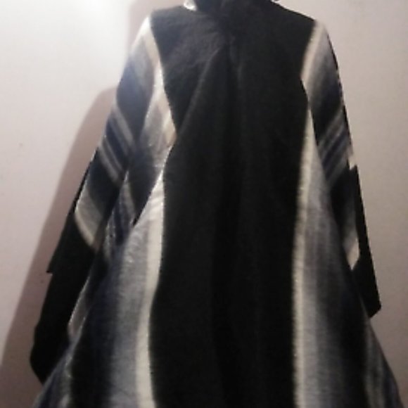 Other - Peruvian poncho with cape unisex warm winter Andean community handmade